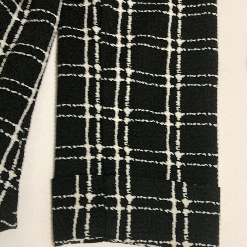 Kate & Rosy lined Blazer. Petite Small. Color Black, white squares 3/4 sleeves - Picture 10 of 11